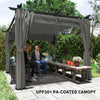 3 x 3(m) Metal Pergola with Retractable Roof and Sidewalls, UPF30+ Refurbished