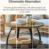 31.5'' Round Coffee Table 2-Tier Wooden Circle Center Cocktail Table Living Room