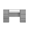 Dressing Table High Gloss Vanity Makeup Desk 6 Drawer Storage Home Computer Desk