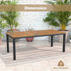COSTWAY 8-Person Outdoor Dining Table 200 x 90cm Acacia Wood Patio Table