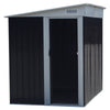 Steel Tool Storage Shed 5X7FT Foundation-Free with Shelving & Hooks Outdoor Yard