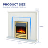 Freestanding Electric Fireplace Suite - Bempton Suite