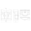 Bathroom Cabinet Vanity Unit Sink Basin Storage White Ceramic Bundle Furniture