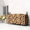 6.5FT Steel Firewood Log Rack, 300 kg Outdoor Fireplace Wood Storage Shelf