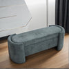 Upholstered Ottoman Storage Box Chenille Blanket Toy Box Pouffe Footstool Bench
