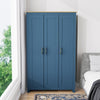 Wooden 3 Door Wardrobe with Hanging Rail Drawers Bedroom Storage Furniture