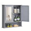Bathroom Wall Cabinet Storage Cupboard with Mirror Wooden Shelves