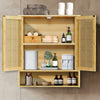 2 Doors Wall Cabinet Home Storage Floating Cupboard Kitchen Storage Hanging Unit