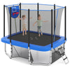 Heavy Duty Recreational Trampoline 10 x 8FT Backyard Trampoline-Blue