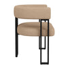 Ergonomic Dining Chairs Set of 2/4/6 with Curved Backrest, Lamb Fleece Fabric