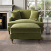 Olive Green Velvet Love Seat - Payton SOF164