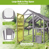 Cat House Large Enclosure Cat Run Wooden Catio Outdoor Kitty House with Bridges