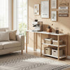 Computer Desk with Storage Shelves Writing Desk 150cm White/Oak
