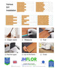 36pcs/5m² Luxury Vinyl Tiles LVT Self Adhesive Wood Look Flooring Kitchen Bath