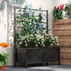 Raised Garden Planter Bed Trellis Galvanised Steel Metal Box Climbing Plants