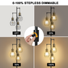 3 Light Modern Floor Lamp Dimmable Standing Light Living Room Bedroom Black
