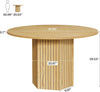 Round Dining Table for 4, 47.24-Inch Wood Dining Table for Kitchen Living Room