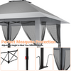 4x4M Pop Up Garden Gazebo Outdoor Party Tent Canopy With Sides Heavy Duty