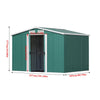 8 x 6FT Garden Storage Shed Apex Galvanised Steel Heavy Duty Steel Tool Store UK