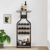 Metal Rack Cabinet Floor Bottle Storage Holder Stand Display Shelf