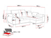 Corner Sofa Bed BOSTON MINI with Storage Velour Fabric Springs New