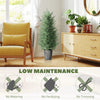 Artificial Cypress Trees with PE Leaves for Indoor Outdoor Set of 2