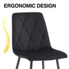 4/6X Dining Chairs Set Velvet Padded Seat Metal Legs Home Kitchen Office