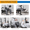 Weight Bench, 6 in 1 Adjustable Bench Press w/ Leg Extension, Barbell Rack
