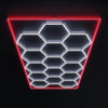 14RED Hexagon LED Lighting Car Garage Workshop Retail Lighting Barber Gym