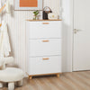 Slim Shoe Storage Cabinet with 3 Drawers and Adjustable Shelves for Hallway