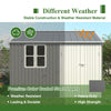 Garden Shed 10x10FT Steel Apex Tool Equipment Organize W/Window Door Grey