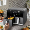10-in-1 Dual Air Fryer Double Basket Touch Screen Oil Free Digital Oven Cooker