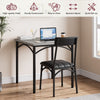 3-Piece Dining Table Set for 2 Compact Kitchen Table & Chairs Space Saving Squar