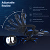 Ergonomic Computer Gaming Chair Office Recliner Massage Lumbar Support Blue Home