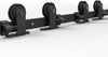 Sliding Barn Door Kit Double Door Track System Basic Black Closet Hardware 10FT