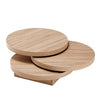 Triplo Round Wooden Rotating Coffee Table In Sanremo Oak