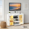 Modern Corner TV Unit Stand Entertainment Center LED Cabinet High Gloss TV Pxbng