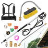 20ft Telescoping Pressure Washer Wand Extension Gutter Cleaner 4000psi 5 Nozzles
