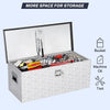30x15x14" Truck Bed Tool Box Aluminum ToolBox Storage W/ Side Handle Lock & Keys