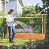Raised Garden Bed Fir Wood Climbing Planter Box w/2-Sided Trellis