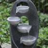 Solar Powered Outdoor Water Fountain Feature LED Lights Garden Statue Decoration