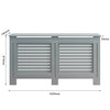 Grey Radiator Cover Grill Shelf Cabinet MDF Wood Modern Traditional Furniture