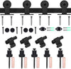 Sliding Barn Door Kit Double Door Track System Basic Black Closet Hardware 10FT