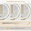 76CM Defog Shatterproof Wall Mounted LED Lighted Mirror Bathroom Mirror