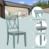 Set of 2 Dining Chairs Wooden Kitchen Side Chair Armless Chairs W/Ergonomic Back