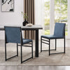 2 x Dusk Rae Dining Chairs Blue Velvet NEW