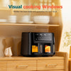 9L Dual Air Fryer XL Large Capacity 9-in-1 Touch Screen Smart Cooking Black