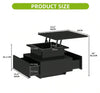 Led Coffee Table With 2 Drawer Storage, High Gloss Coffee Table For Living Room