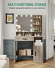 LED Mirror Dressing Table Makeup Vanity Desk And 10 LED Lights With 3 Shelves