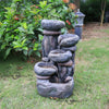 Garden Fountain Water Feature LED Lights Indoor Outdoor Polyresin Statues Decor